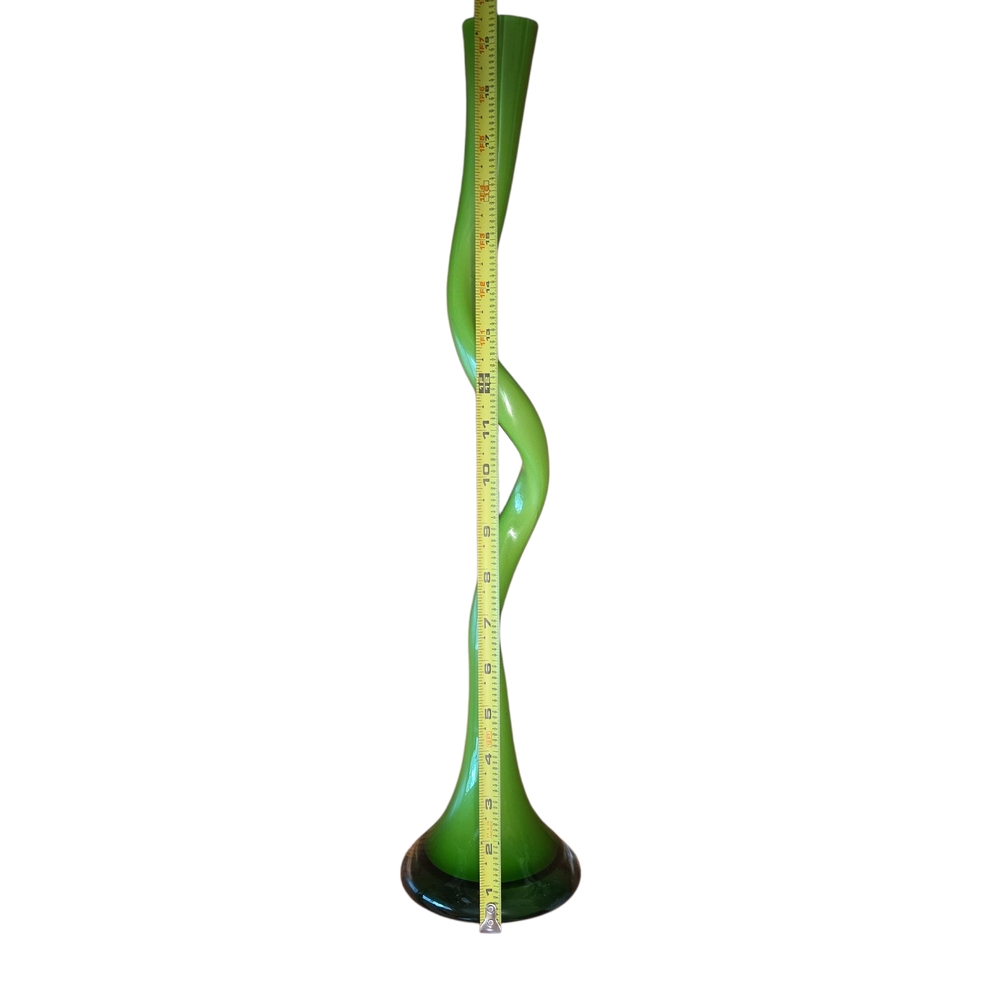 Vintage Norman Coppenhagen Green Swing Glass Vase - Picture 11 of 12